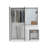 Kamelot Armoire With Hanging Rod White