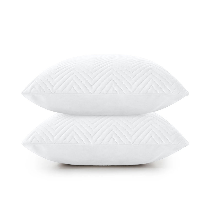 Chevron Square Throw Pillow Insert, White