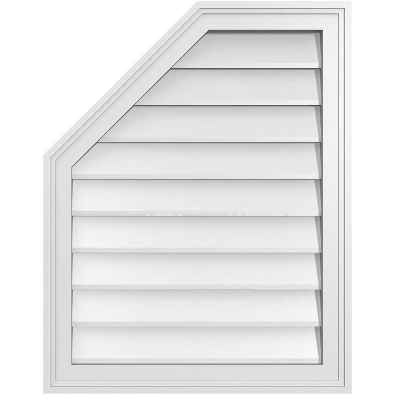Évent en demi-octogone supérieur à montage en surface Signature, H 1,5 po x L 22 po x l 28 po