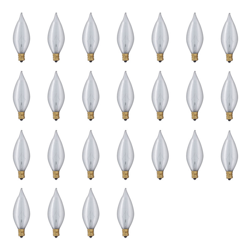 60 Watt, C11 Incandescent Dimmable Light Bulb, E12/Candelabra Base