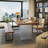 Light-walnut+Black+Clear Rectangular Solid Wood+Iron+Acrylic desk-109539732