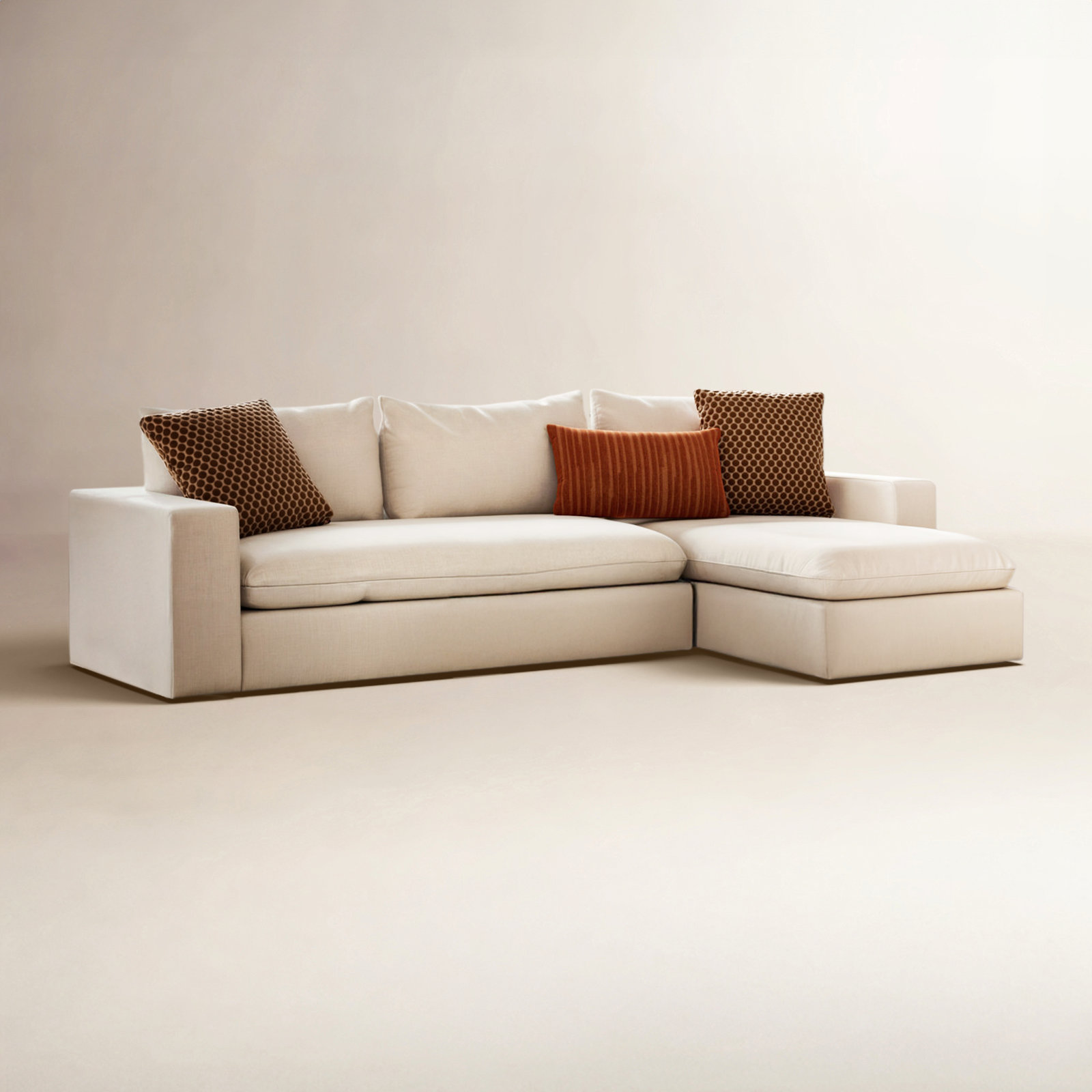 Jonie 115" 2-Piece Upholstered Chaise Sectional, Left Hand Facing, Andrew Driftwood Performance Chenille
