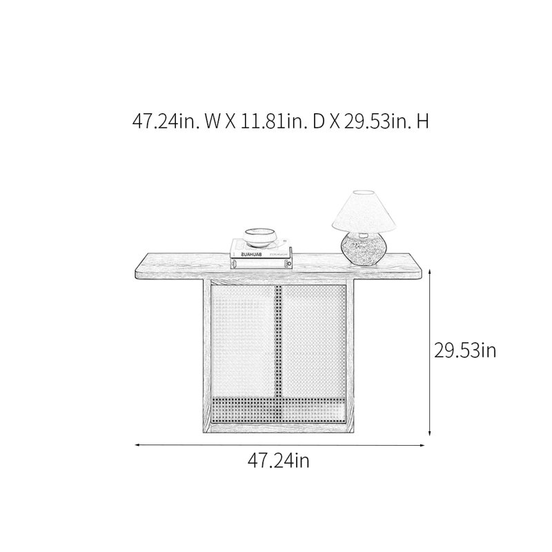 Console Modern Minimalist, H 29,53 po x l 47,24 po x P 11,81 po