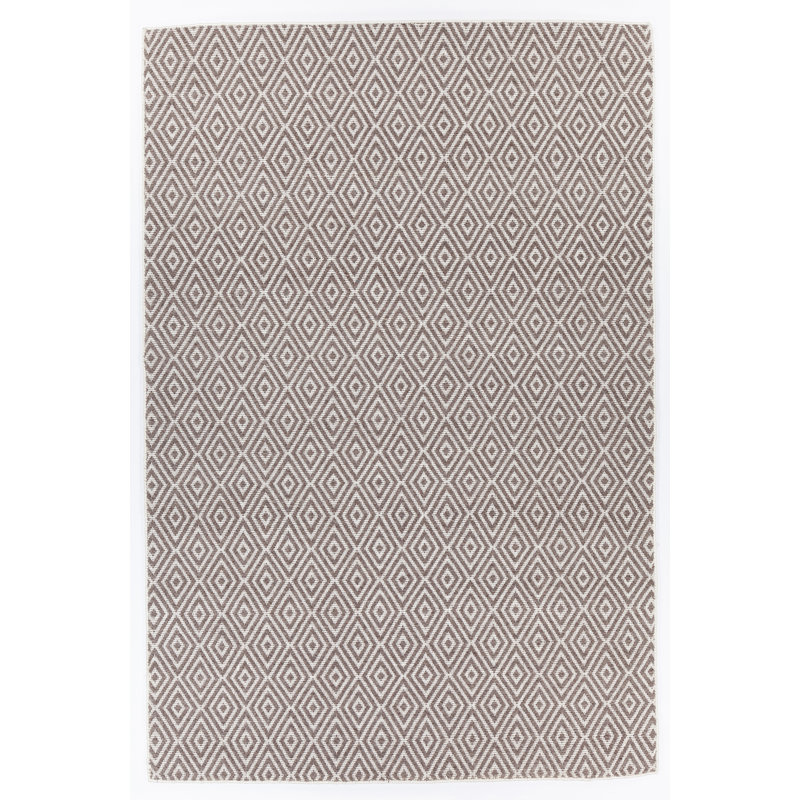 Tapis dhurrie zone grise fait main Schramm, Rectangle 5 pi x 7 pi 6 po