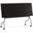Rectangle Flip Top Training Table with Casters and Modesty Panel and Cable Management-1467090913