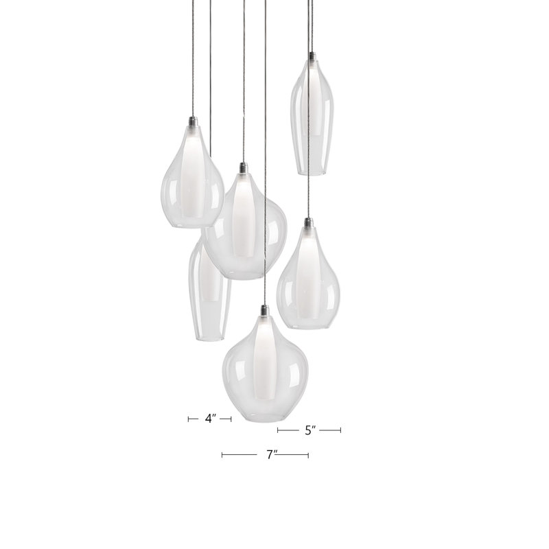 6 - Light LED Pendant