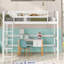 Lit mezzanine simple en bois massif blanc avec. Robuste et robuste. Aucune fondation requise. Garantie de 14 lattes pour un soutien stable. Barrières de sécurité pour. 79,5 po x 41,8 po 67,5 po. Assemblage requis-2072695450