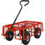 Chariot de jardin en acier, côtés amovibles en maille d'acier, 3 pieds cubes, capacité de 550 lb-126743769