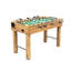 Table de soccer autoportante 48 po, table de jeu en grain de bois clair avec porte-gobelets et tiges en acier