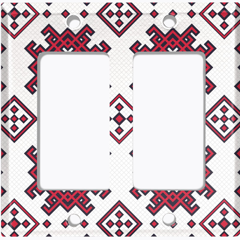 Patterned 2 - Gang Standard Wall Plate