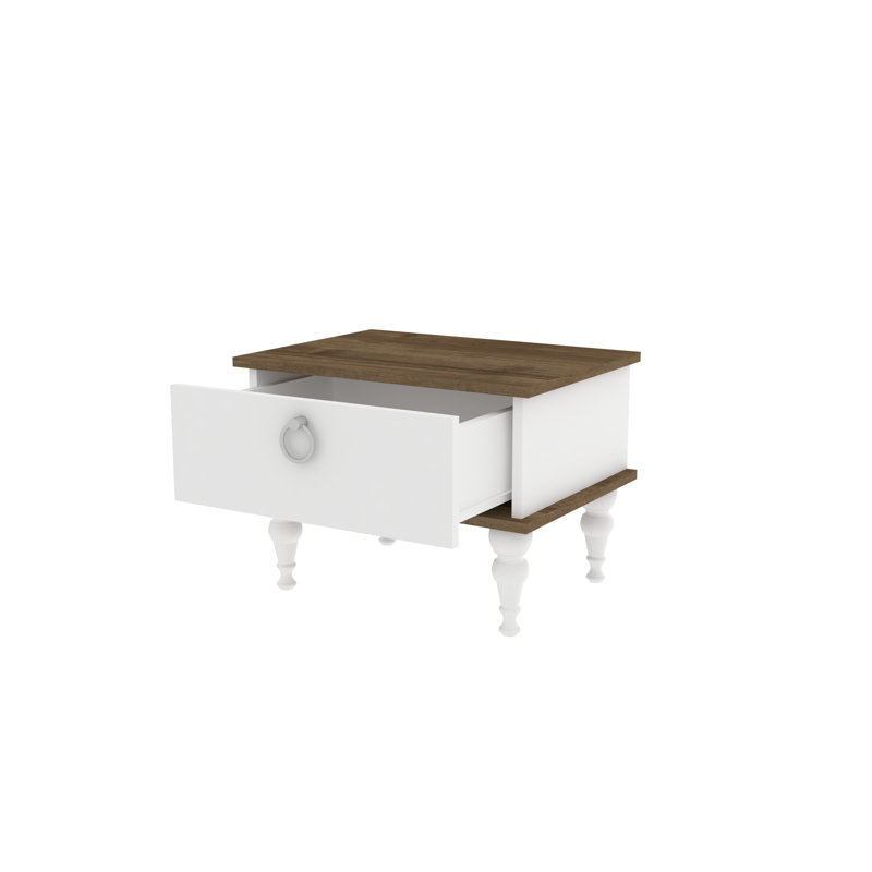 Poole 60cm W Manufactured Wood Bedside Table