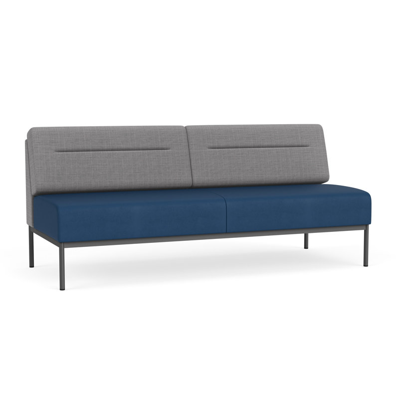 Canapé Darsey, Sans alimentation, Gris anthracite, Chambray gris; Patriot Plus Blue Ridge