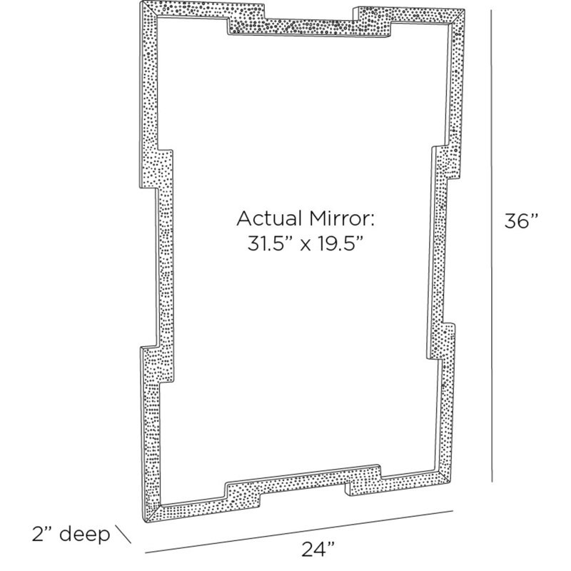 Creedence Rectangle Brass Mirror