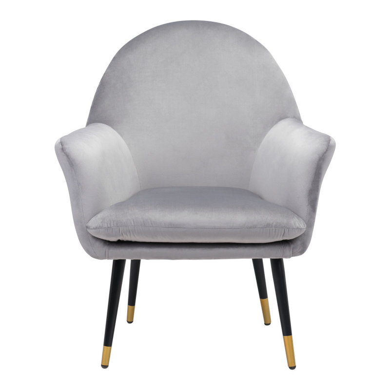 Fauteuil 30 po gris et noir et or