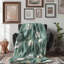 Menthe et sarcelle Bloom Art - 1 pièce Sherpa Premium-101949952