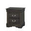 Élégante table de chevet gris foncé - Grande table de chevet avec tiroirs de chambre