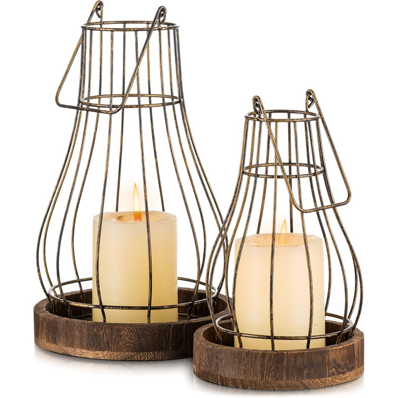 Lanternes décoratives rustiques pour bougie