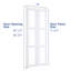Porte pliante, porte de garde-robe en verre transparent 3-Lite pour l'ouverture, portes pliantes avec trousses de quincaillerie, panneau de fibres à densité moyenne, portes intérieures pliantes blanches-121424092
