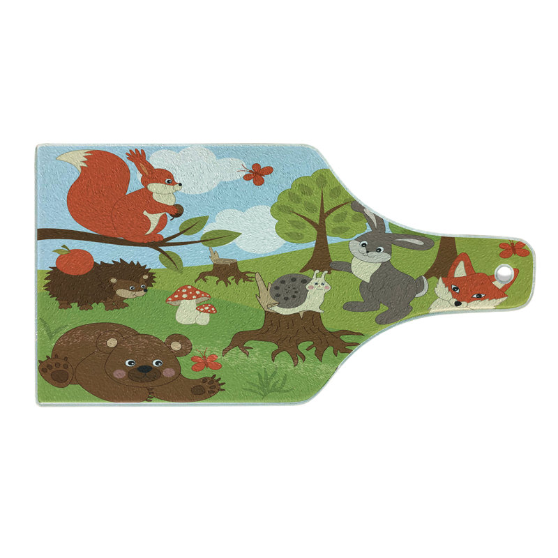 Multicolore planche à découper Ambesonne Forest Friends