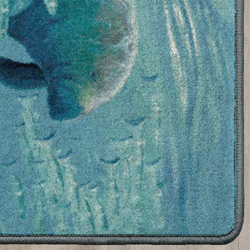 Guy Harvey Rivermates Manatee Area Rug, Rectangle 7'8" x 10'9"