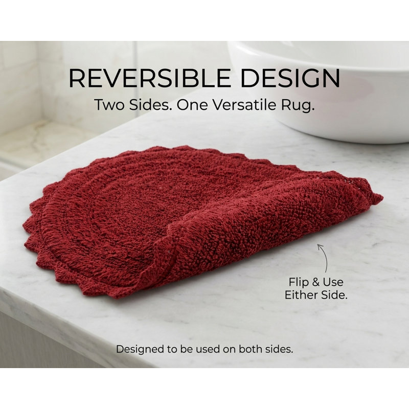 Tapis pour salle de bain, Vin rouge