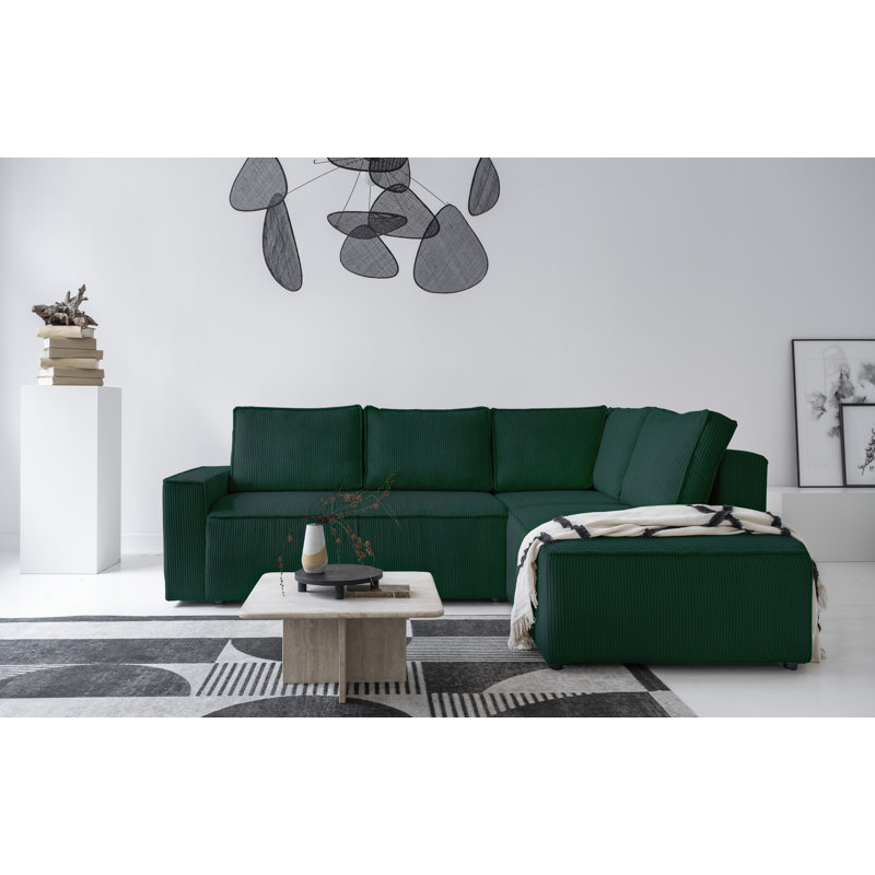 Brave Dave Corner Sofa L Shape, Right Hand Facing, Bottle Green