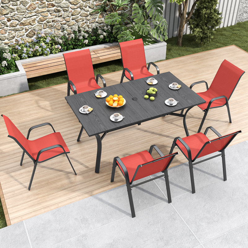Durable Metal Patio Dining Sets, Modern Design, Ideal For Outdoor And Commercial Use