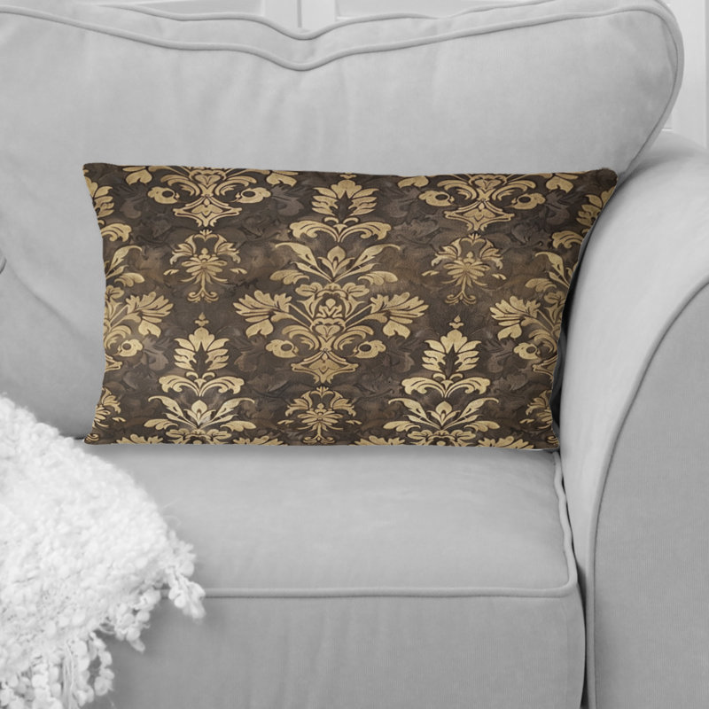 Coussin Damask Glam Patten I - Glam, Brun / or