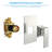 10 Inch Wall Mounted Shower System Rain Mixer Shower Set Square Rainfall Shower Head with Valve-102381058