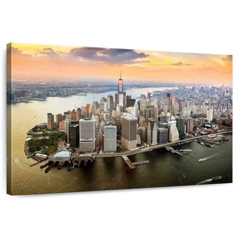 Coucher de soleil sur One World Trade Center, 8" H x 12" W