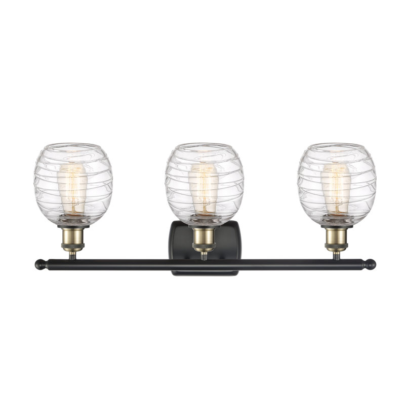 Éclairage de salle de bain à intensité variable 3 lumières Carlucci, Ampoule incandescente rétro de 60 watts