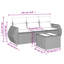  Garden Sofa Set Brown PE Rattan Medium Adjustable Feet