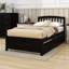 Lit simple avec lit gigogne en bois-330577362