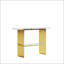 Console moderne avec cadre en métal doré, table d'entrée chic avec tablette de rangement pour le décor du salon