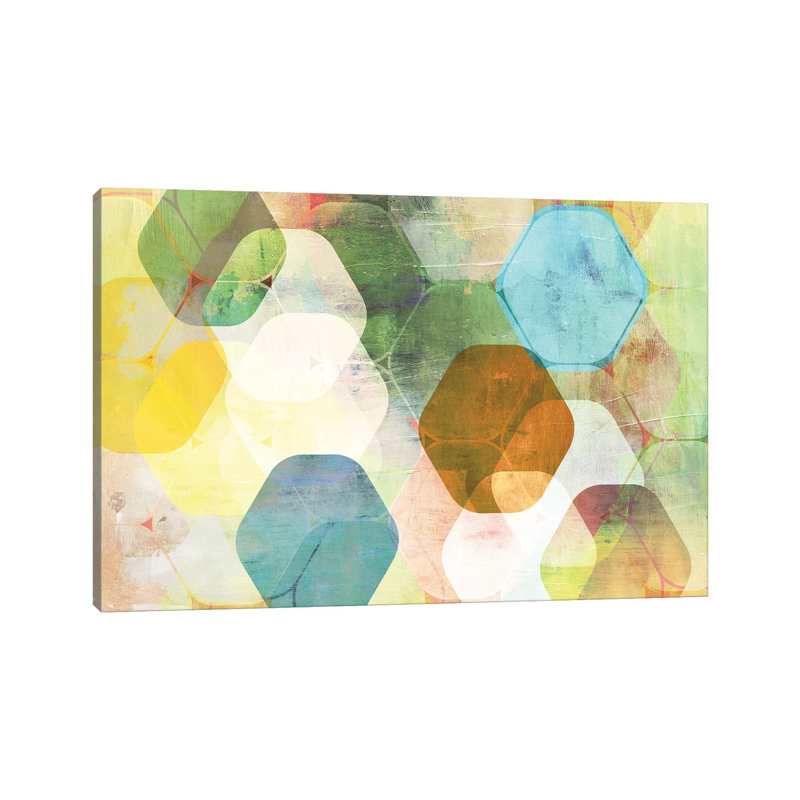 Rounded Hexagon I by PI Studio - Wrapped Canvas Print, 20.32 cm H x 30.48 cm W
