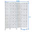 Cloison 4 panneaux quart de feuille