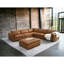 Canapé moderne moderne modulaire Brighton, Graleather