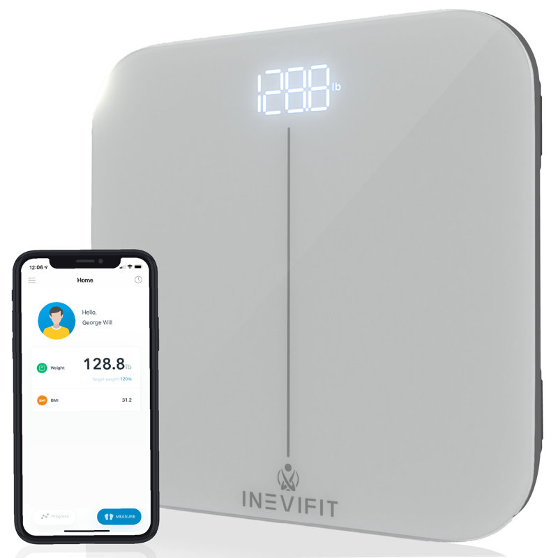 INEVIFIT Smart Digital Bathroom Scale, Silver