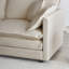 Canapé modulaire confortable en chenille respirante en forme de U avec deux repose-pieds beige