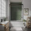 56 po à 60 po X P 58 po Porte de baignoire coulissante en H avec verre transparent-117330042