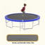Trampoline 16FT avec barre d'équilibre et panier de basketball, trampoline d'extérieur renforcé de type ASTM avec filet d'enclos-128537978