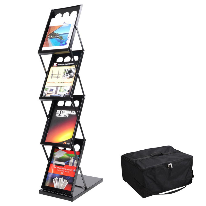 Présentoir à livres avec porte-revues pliable Pop Up