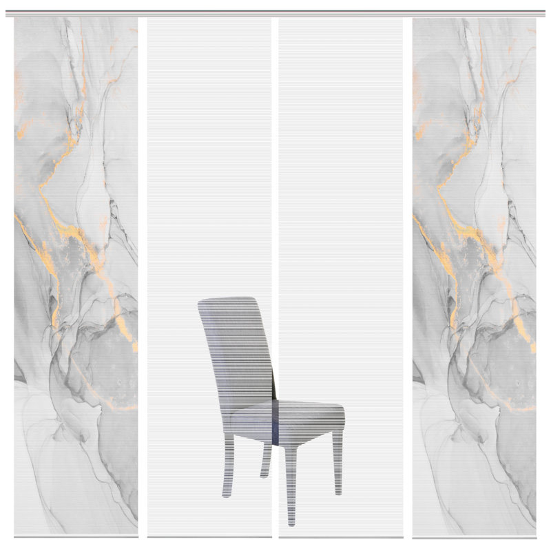 Patria Track Insert Semi Sheer Sliding Panel, Grey