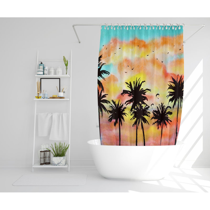 Ivanna Polyester Shower Curtain, 168cm H x 168cm W