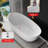 Modern Noir 65" X 29" High-Quality Solid Surface Freestanding Tub With Ultra-Thin Edge For Ultimate Relaxation-108948321