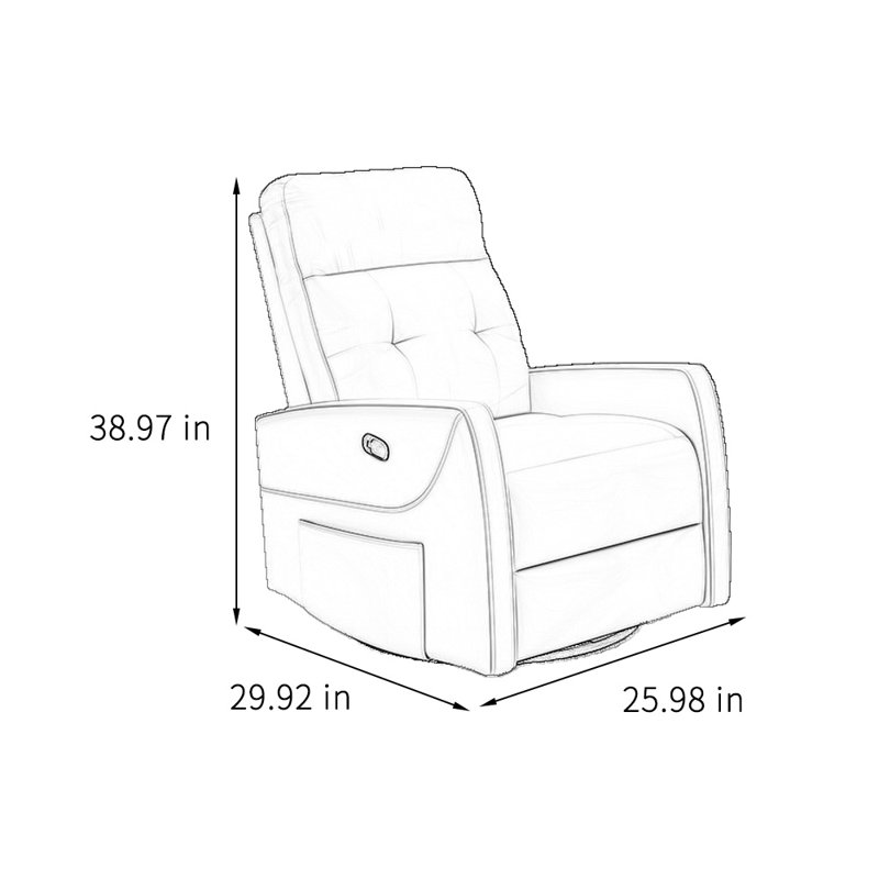 Fauteuil inclinable rotatif simple, Orange