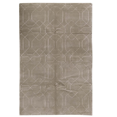 Tapis ivoire noué à la main de haute qualité