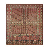 Antique One-of-a-Kind 4'X6' Hand Knotted Area Rug