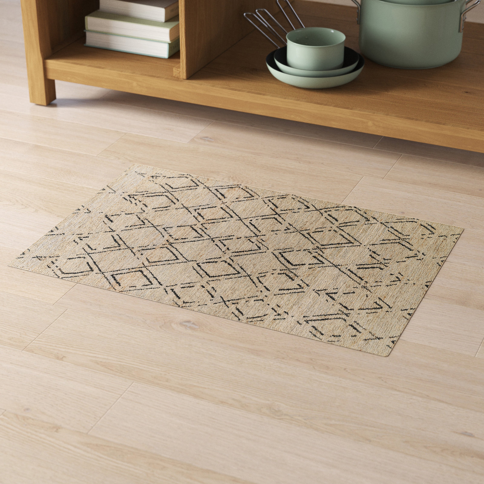 Pemberley Hand-Woven Geometric Jute Rug, Rectangle 2' x 3'