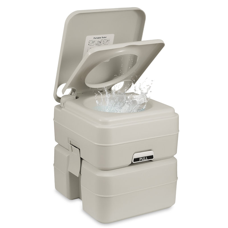 Portable Toilet, 5.9 Gallon Detachable Waste Tank, 120 Flushes, Outdoor Camping RV Toilet Porta Potty For RV Travel, Boating, Hospital, Truck